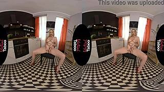 Virtual Taboo: Apron Can't Cover Blonde's Shaved Boobs In POV