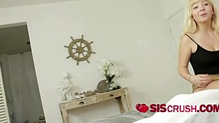 Glamorous Blonde Deepthroats Boy's Full Length