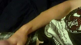 Duane masturbates his cock solo