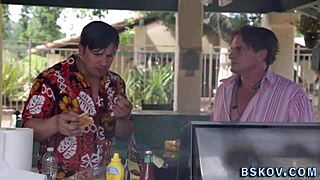 in this high definition scene a busty milf with tattoos gets her feet worshipped by a pornstar