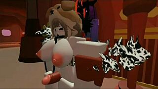 rosex demon ready for rough riding with sexy monster