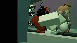 rosex demon ready for rough riding with sexy monster