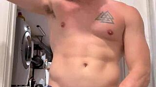 Enjoying a relaxing shower with wet bathing essentials