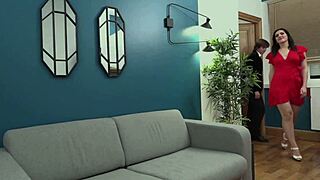 Cute French MILF takes BIG COCK up her ASS!