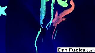 Hey, check out pornstar Dani teasing her wet pussy