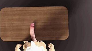 Is that huge white dick on the desk?