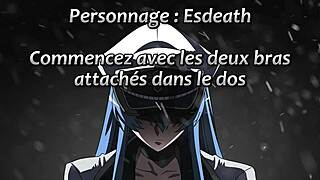 General Esdeath guides you in hentai joi femdom quickshot foot fetish