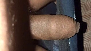 Homemade amateurs perform handjob in their private space.