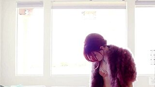 Elle Alexandra Strips for Playboy