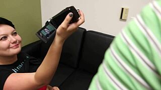 trinity casting interview with big tits brunette in relaxed setting