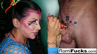 Romi Rain Sucks a Fat Cock with Passion