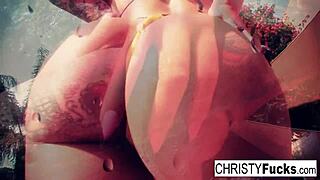 hot christy mack asks, 'want shower masturbation?'