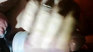 Evening workout at the gym with intense exercises.