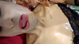 Transsexual Solo Masturbation In Bed