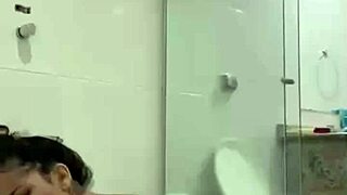 bia enjoys a solo session with the shower jet