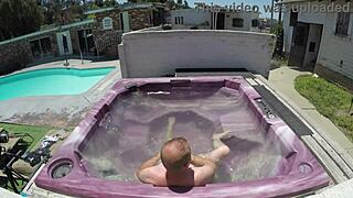 Dayanara Enjoys Hot Tub Pov With Skinny Babe