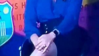 Spicy Hot Indian TV Anchor in Cricket Show
