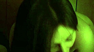 russian girl casually sucks balls and cock in blowjob