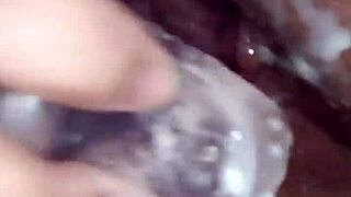 Wish it was real cum dripping out my hole after anal!