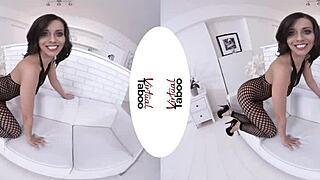 virtual taboo scene with wet shaved pussy in fishnets