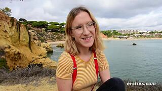 So Cute in Glasses and Stockings: Amelia Gets Off with Toy