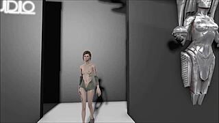 fallout 4 generic fashion mod with sexy brunette character in hentai style animation