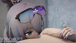 Honaki Star Rail Silver Wolf Caught Masturbating, Gives Footjob And Blowjob