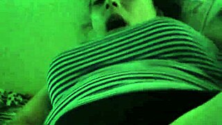 she masturbates slowly in the room alone