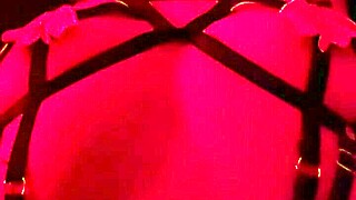 the sexy milf gave a massage to the model's small tits and ass