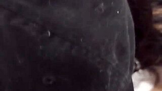 She sucks boyfriend's cock with big ass enthusiasm!