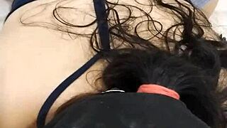 She sucks boyfriend's cock with big ass enthusiasm!