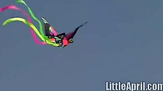 Little april is out rubbing her clit and sucking on a popsicle