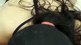 She sucks boyfriend's cock with big ass enthusiasm!