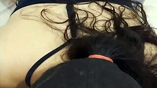 She sucks boyfriend's cock with big ass enthusiasm!