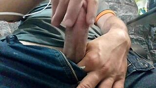 solo boy masturbates intensely alone