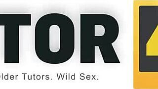 Sexig mogen lärarinna knullar ung 18+ kille i klassrummet, så het! 😍