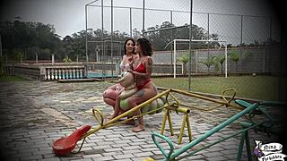 great sex with friend lis xxx on playground 😈