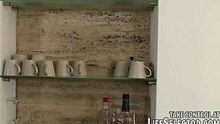 In the jailhouse, the threesome starts with blowjobs and leads to anal assfucking in pov