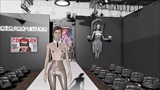 Fallout 4 fashion show featuring teen brunette in number 202