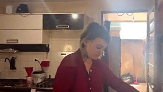 Blonde Brazilian Prepares Morning Coffee With Subtle Charm