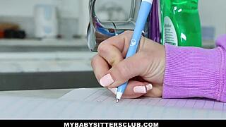 adorable babysitter lily ford nails her hot boss!