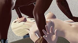 Interracial Threesome Workout Anal Deepthroat. Facial Creampie Double Penetration.