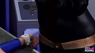 Blonde babe caught in unexpected situation