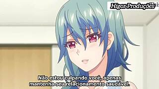 Hentai character desires his own sister intensely.