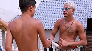 Fucking the young playboy's ass with big cock! 🍆😏