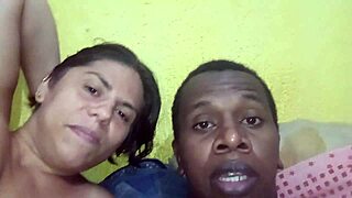 I'm fucking the slut in the bedroom with my big black cock.