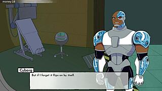 Raven gives boobjob in 18titans