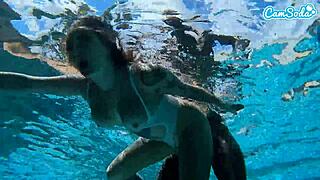 Hot Teen 18+ Amateur Drilled By BBC Underwater In Wild Action!
