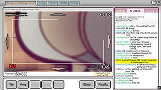 NICOLE FONDLES TITS in RISKY JOB HENTAI GAME to ATTRACT CUSTOMERS