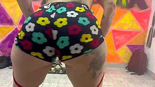 Sexy Punk Girl Bounces Deep Outdoors